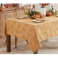 thumbnail image 5 of Newbridge Thanksgiving Gold Tremont Autumn Leaf Damask 52 x 52 inch Square Fabric Tablecloth, 5 of 6