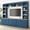 Navy Blue + MDF + Primary Living Space, variant on Luckynote 102.3"W Farmhouse 4-Piece Entertainment Center Wall Unit with Adjustable Shelves, TV Stand with Bookshelves for TVs Up to 75", Media Console with 6 Drawers for Living Room, Black