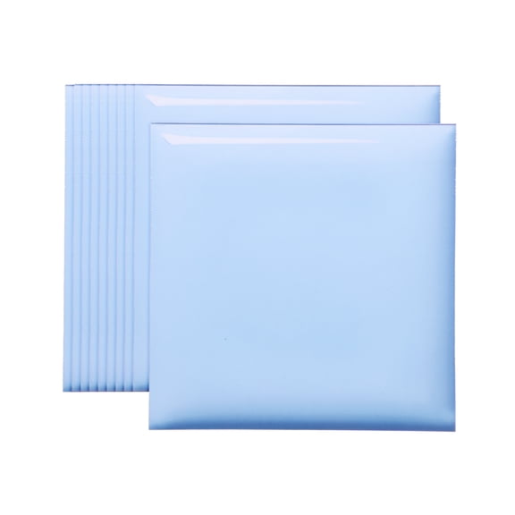 Uxcell 10Pcs Peel and Stick Backsplash Tiles 4" x 4" 3D Thickened Self-Adhesive Tile Stickers Wallpaper Wall for Kitchen Bathroom Bedroom, Blue