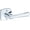 Polished Chrome, variant on Baldwin HDWYNSFR031 Wyndcliff Non-Turning One-Sided Dummy Door Lever - Brass