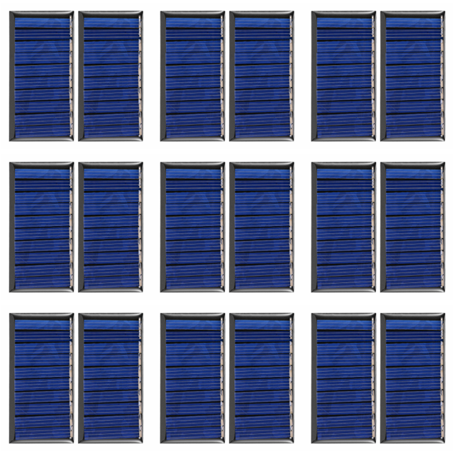 2pcs Módulo Células Solares 5V 50MA Panel Solar Silicona Policristalina Cargador