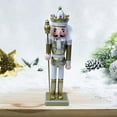 thumbnail image 6 of 2pcs Wooden Nutcracker Soldier Figurine Photography Props Collectible Party Favors Gift 30cm Christmas Sculpture for Themed Party Holiday C, 6 of 8