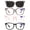 Sun Readers*1+Black*1+Clear*1+Pink*1, variant on 4 PACKS Blue Light Blocking Reading Glasses Women Filter UV Computer Readers WEMOOTANTS