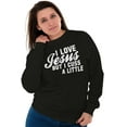 thumbnail image 3 of I Love Jesus But I Cuss a Little Women Crewneck Sweatshirt Brisco Brands L, 3 of 6