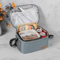 thumbnail image 4 of Bolsa de almuerzo ONFAON 29 x 19 x 18 cm, 10 L, aislante, gris, 4 of 6