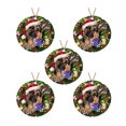 thumbnail image 1 of Adornos navideños Navidad Listado de madera Guirnalda de perro Decoración de árbol de Navidad de madera Wmkox8yii gf8879, 1 of 8