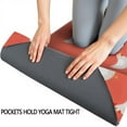 thumbnail image 3 of Red Chicken Pattern Hot Yoga Mat Towel Non Slip for Hot Yoga - Quick-Drying Yoga Mat Cover with 4 Corner Pockets with Travel Bag - Hot Yoga Towel Non Slip 74"x26", 3 of 6