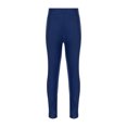 thumbnail image 6 of Hansber Girls 2-Pieces Gymnastics Outfits Dance Unitards Rhinestones Athletic Crop Top with Leggings Pants Set Navy Blue 8, 6 of 7