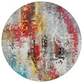 thumbnail image 2 of Addison Rugs Chantille Indoor/Outdoor Transitional Abstract Silver Machine Washable Round Rug, 8' x 8', 2 of 8