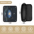 thumbnail image 4 of Hair Tool Organizer Bag with Heat Resistant Mat Removable Travel Storage Case for Hot Air Brushes Curling Irons Serene Blue Lotus Flower, 4 of 8