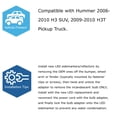 thumbnail image 3 of Clear Lens Amber Triple-Row LED Strip Front Fender Side Marker Lights For Hummer 2006-2010 H3, 2009-2010 H3T, Replace OEM Amber Sidemarkers, 3 of 9