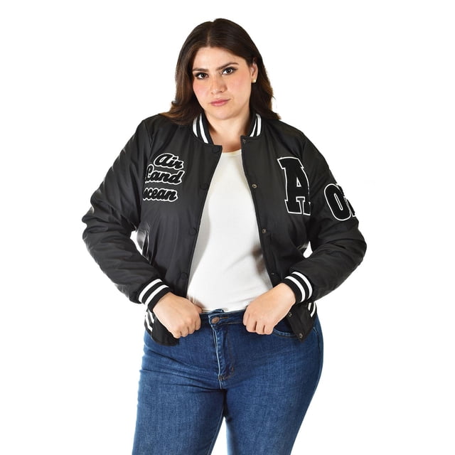 Chamarra universitaria Roman Fashion /Tallas Extras, 7094 (Negro) negro 42