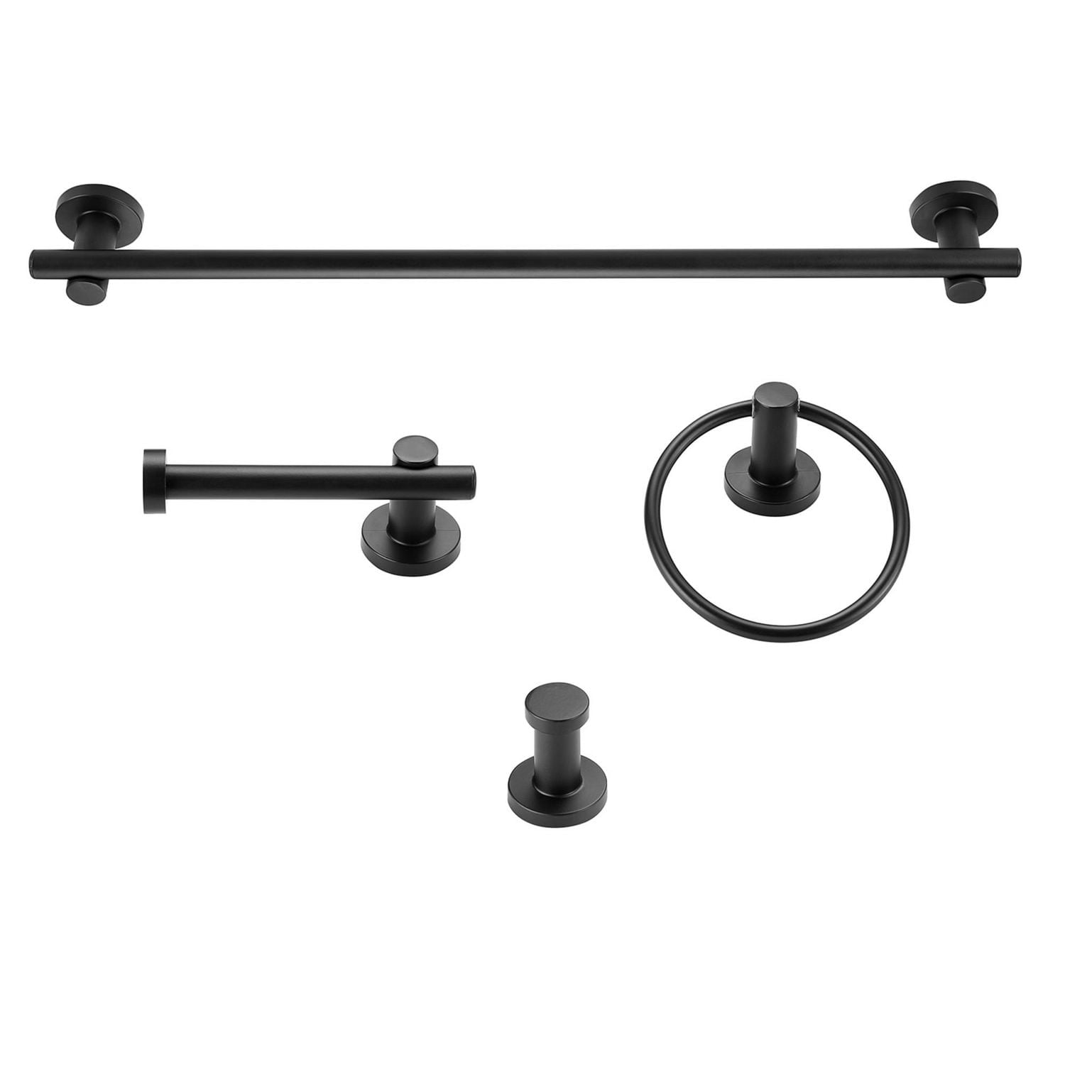 Napoli 4-Piece Matte Brass Bathroom Hardware Accessory Kit