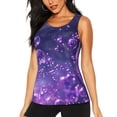 thumbnail image 2 of Picia Purple Bubble Abstract Art Pattern Women's Workout Tank Top,Breathable Activewear,Slim Fit Athletic Top,Versatile Workout Moisture-wicking top-XX-Large, 2 of 9