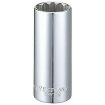 Westward Socket, Steel, Chrome, 3/4 in 53YT79