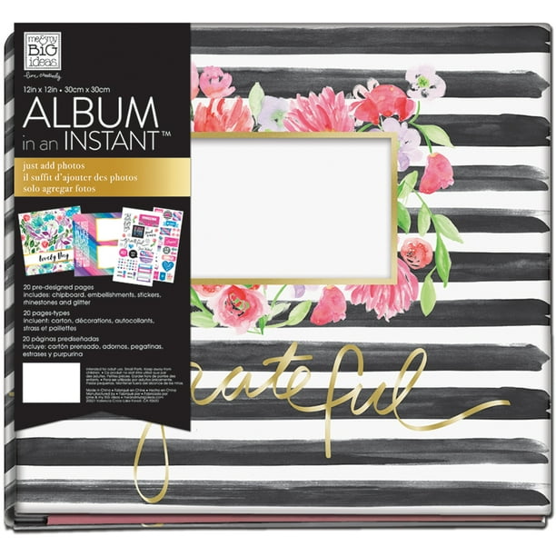 Me & My Big Ideas Album In An Instant 12"X12"Grateful