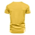 thumbnail image 2 of adviicd Mens T-Shirts Solid Color Cotton V Neck Pocket Button Short Sleeve T Shirt Top T Shirts Men Pack, 2 of 3