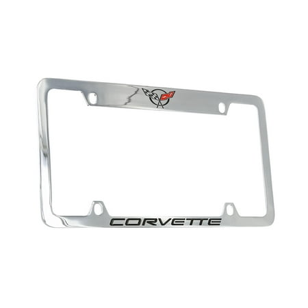 Chevrolet Corvette C5 Chrome Plated Metal Top Engraved License Plate ...