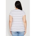 thumbnail image 5 of Womens Plus Size Striped Crew Neck Tee, 5 of 5