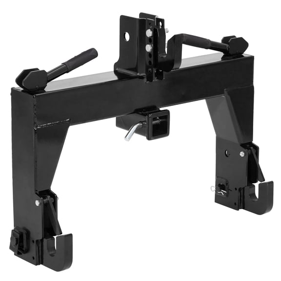 Black 3-Point Quick Hitch Category 1 Tractor Implement Adaption, No Bushings Required, Green Powder Coat, 3000 LB Lift Capacity