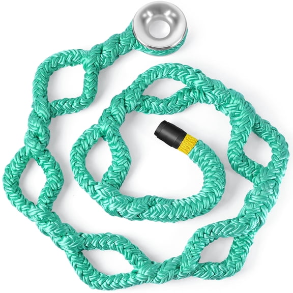 Sinekong Rigging Rope, 3/4''×6 Ft Adjustable Ring Sling Rope Tree Rigging Equipment, Climbing Rope with Aluminum Ring 14600 LBS MBS