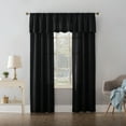thumbnail image 5 of Mainstays Lauren Semi-Sheer Textured Solid Rod Pocket Curtain Valance, Black, 56"W x 17"L, 5 of 7