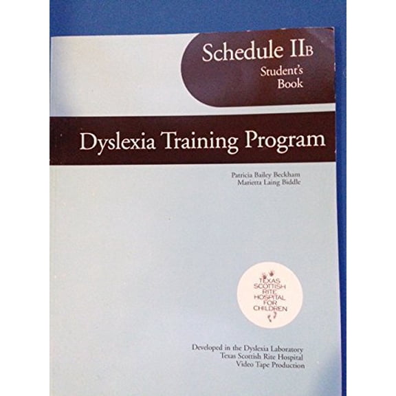 Pre-Owned Dyslexia Training Program Schedule IIA (Student's Book) Paperback