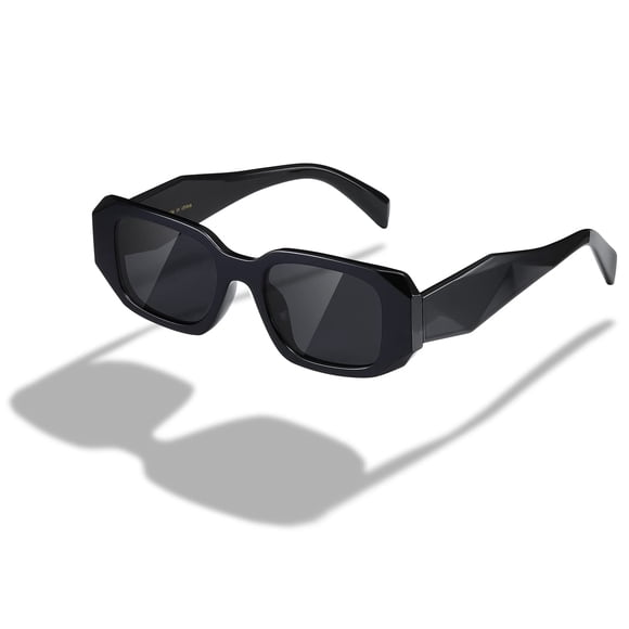 Gafas de sol Kimorn Rectangle K1307 para hombre y mujer, color negro