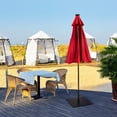 thumbnail image 3 of Gymax Square Weighted Patio Umbrella Base Stand 40 lbs Outdoor w/ 3 Adapters, 3 of 10
