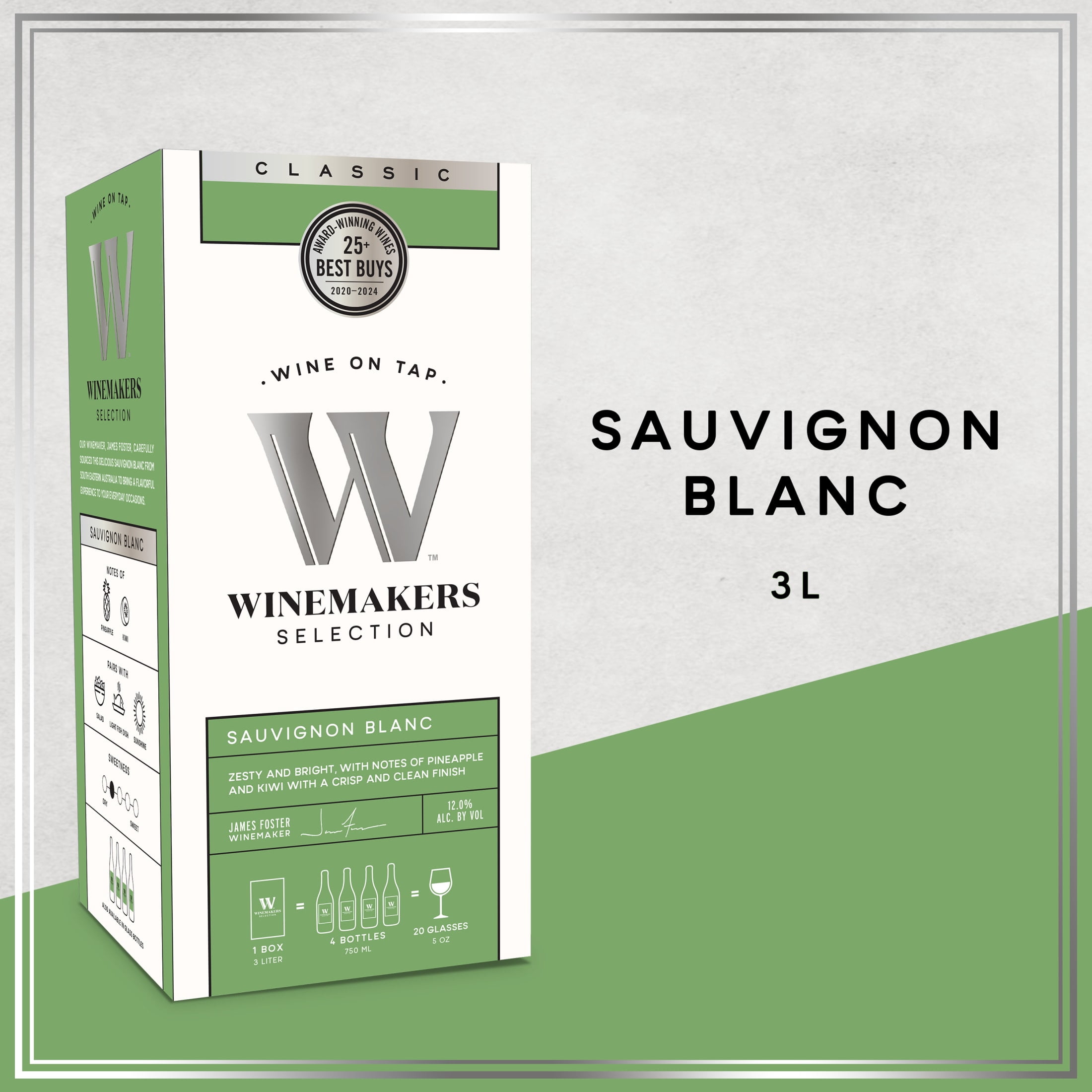 Winemakers Selection Sauvignon Blanc, White Wine, 3L