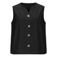 thumbnail image 5 of TAGOLD Womens Round-Neck Tank Top Solid Color Neck Loose Casual Summer Tank Top, 5 of 5