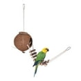 thumbnail image 3 of Colgante de pájaro casa jaula juguete para mascotas pájaro fibra de anidación de aves Yuyangstore choza de nido de pájaro de coco, 3 of 8