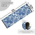 thumbnail image 5 of Yayeee Runner Rug for Bedroom 2'x6' Machine Washable Hallway Non Slip Mat, Blue Garden Pattern, 5 of 8
