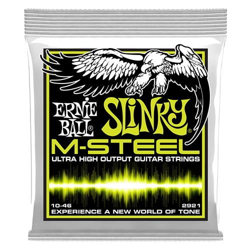 Ernie Ball M-Steel Regular Slinky Electric Guitar Strings, 10-46
