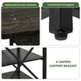 thumbnail image 4 of Uforic 47" Dining Table for 4, Dining Room Table with Storage Shelf, Famhouese Rectangle Kitchen Table for Home Kitchen Dining Room Living Room, Dark Oak, 4 of 9