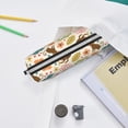 thumbnail image 6 of Fotbe Monkeys in the Jungle Pattern Leather Pencil Case, Pencil Pouch with Durable Zipper, Compact and Stylish Organizer for Stationery, Art Supplies, Travel Essentials, 6 of 7