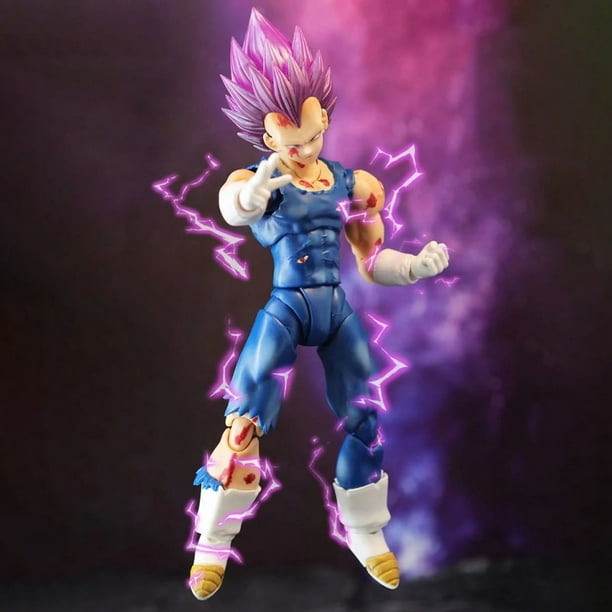 Dragon Ball Z Vegeta Action Figure Toys Kong Studio SSJ Ultimate Hakaishin Battle Damaged Figurine Model Doll Gift for Children zhangyuxiang LED