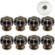 thumbnail image 2 of Whataatahia 8 pomos redondos de cerámica para gabinete y muebles con forma de calabaza, tiradores con base cromada, tiradores para cajones, pomos para puerta, 2 of 8
