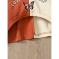 thumbnail image 4 of Kucnuzki 10 Years Big Girls Winter Outfits 11 Years Big Girls Clothes Sets Fashin Long Sleeves Hoodie Sweatshirt Butterfly Print Tank Top Color Block Pants 3pcs Pant Sets Orange, 4 of 10