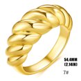 thumbnail image 3 of Anillos para mujer, regalos para mujer, nuevo anillo roscado para hombre y mujer, anillos de pareja, anillo chapado en oro, anillo de moda., 3 of 4