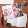 thumbnail image 4 of Hello Valentine’s Day Havanese Flower Crown Romantic Pink Floral 7x5in Folded Greeting Card Havanese Dog Lover Gifts Idea Single Note Card with Envelope - 00031, 4 of 5