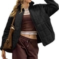 thumbnail image 3 of Women's Oversized Lightweight Down Coat Long Sleeve Zip Packable Short Puffer Jackets, 3 of 5