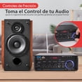 thumbnail image 3 of Amplificador Estéreo de 200W con Bluetooth Pyle, Receptor de Audio de Canal Doble, Pantalla LED, RCA, USB, SD, Mic, Radio FM, Entrada AUX, Perfecto para Audio en Casa y Computadora, PDA29BU.5, 3 of 7