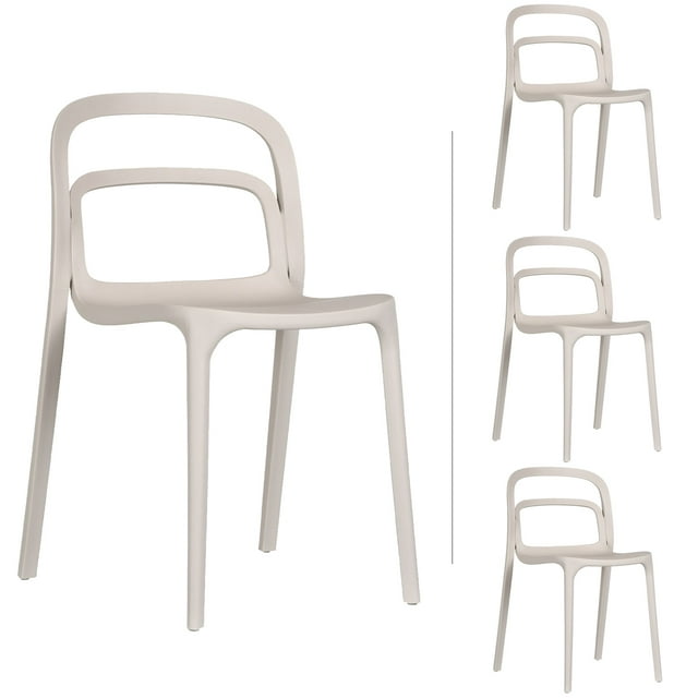 Set 4 Sillas Asti Plástico para Comedor, Jardín, Oficina, Restaurante Mundo In Asti