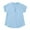 Light Blue, variant on KAUOD Girls Casual Trendy Henley Tees Shirts Teens Summer Short Sleeve Tops Solid Color Thin Linen Tshirt Blouses