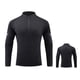 thumbnail image 1 of pstuiky mangas largas para hombre, Camiseta deportiva ligera y transpirable de color sólido con cremallera y cuello alto de manga larga para hombre camisetas de hombre l, 1 of 3