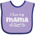 thumbnail image 3 of Inktastic I Love My Mama with Hearts Boys or Girls Baby Bib, 3 of 4
