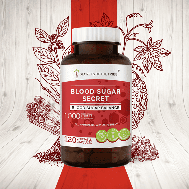 Blood Sugar Secret 120 Capsules, 500 mg, Bitter Melon, Cinnamon, Fenugreek, Dandelion, Gymnema