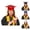 001-Red, variant on VOUZZA Graduation Cap Cartoon Pattern Graphic Printed Colorful Academic Doctor Hat Kids 5-12Y