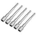 thumbnail image 1 of Unique Bargains 5Pcs 1/4' Quick Change Shank Cr-V 10mm Non-Magnetic Nut Setter, 4' Length, 1 of 5